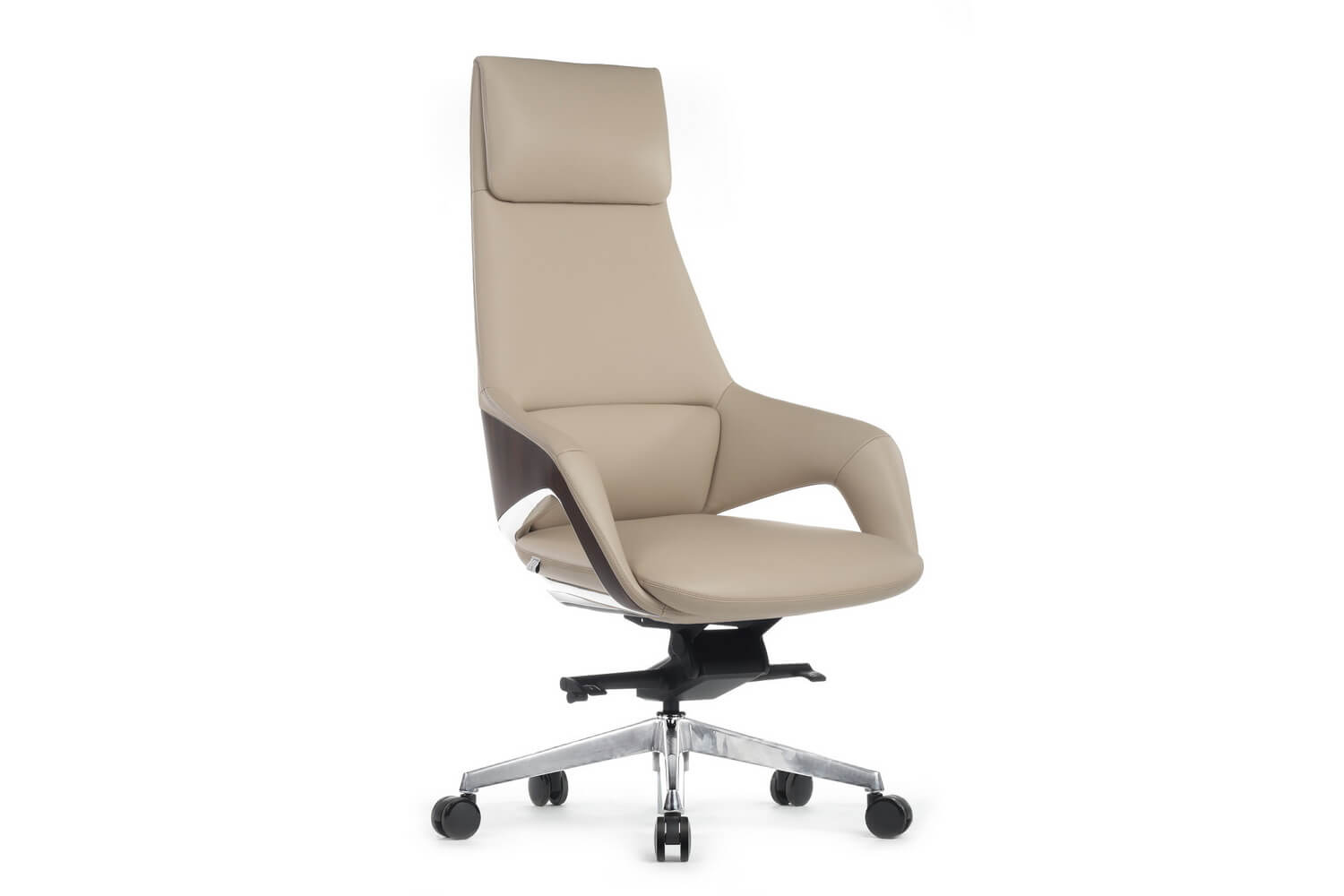 Кресло руководителя RV Design AURA FK005-A Светло-бежевая кожа купить в Челябинске