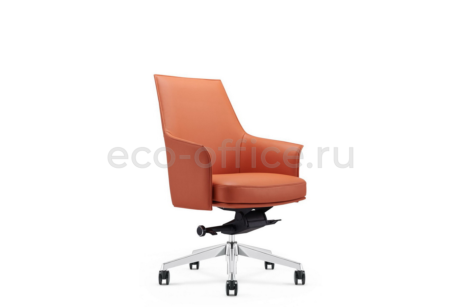 Кресло руководителя RV Design ROSSO-M B1918 Оранжевая кожа купить в Челябинске