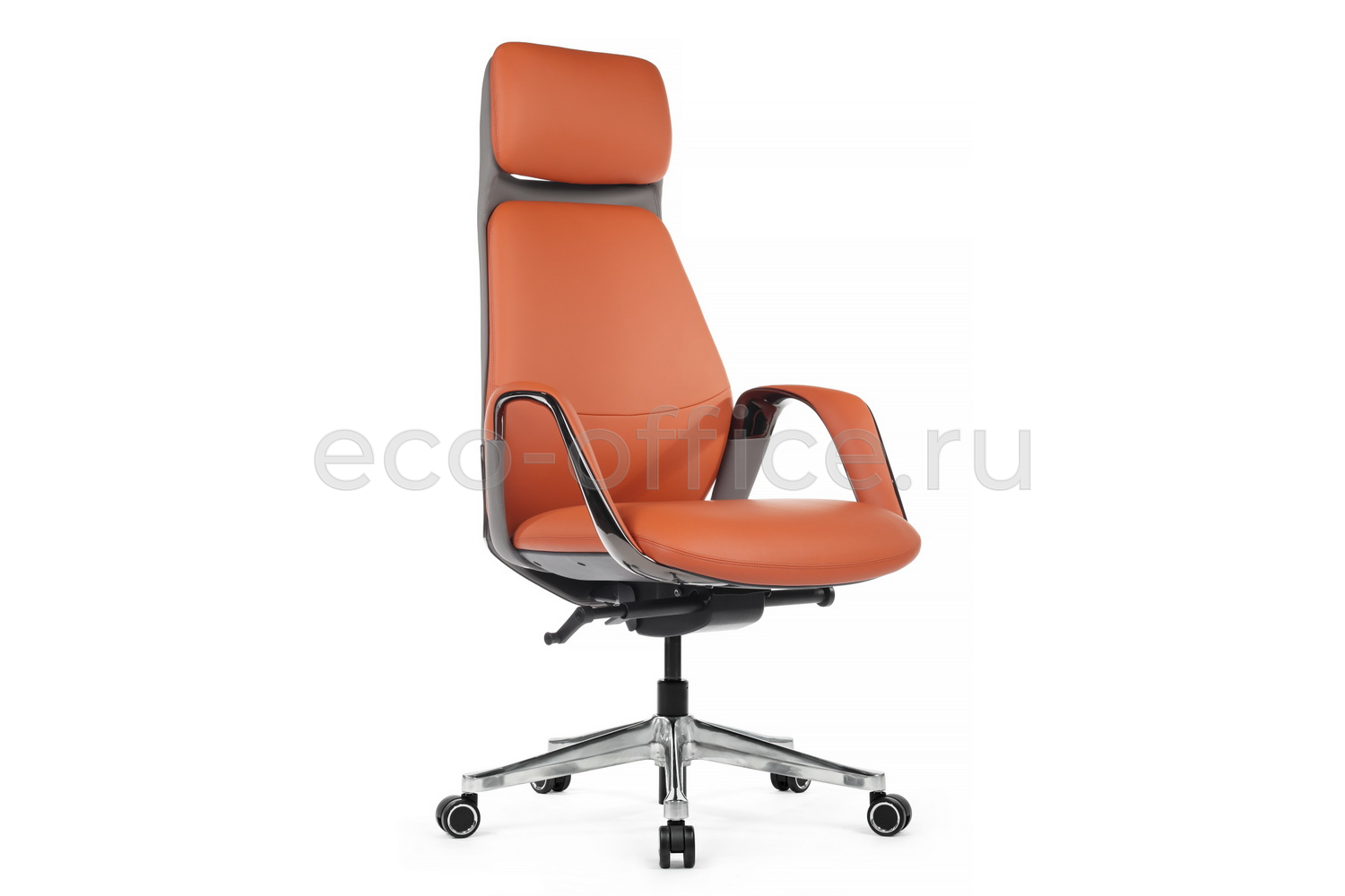 Кресло руководителя RV Design NAPOLI YZPN-YR020 Оранжевая кожа купить в Челябинске