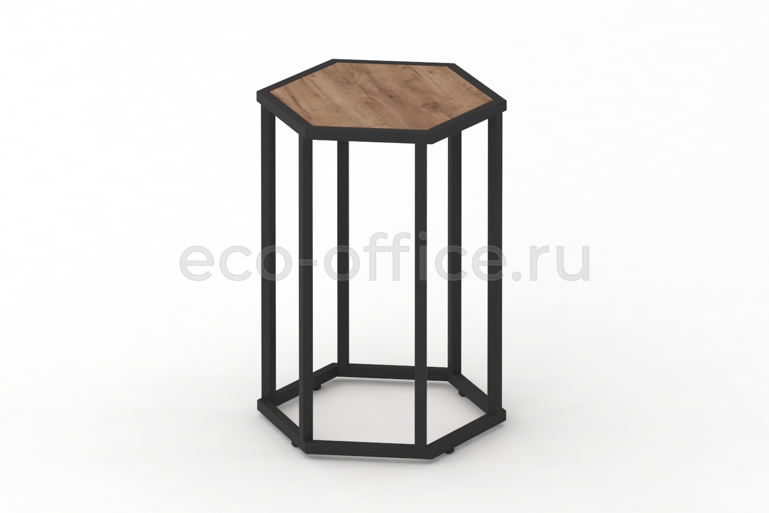Стол журнальный HEX-600 Дуб Табак / Чёрный металл  стоимость