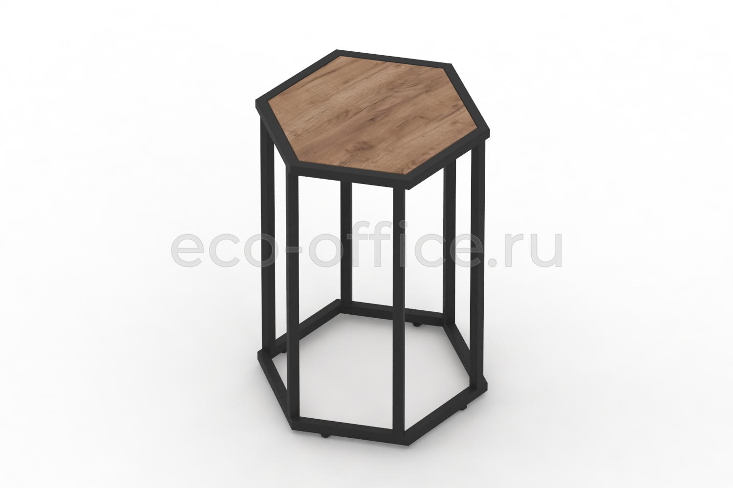 Стол журнальный HEX-600 Дуб Табак / Чёрный металл  стоимость