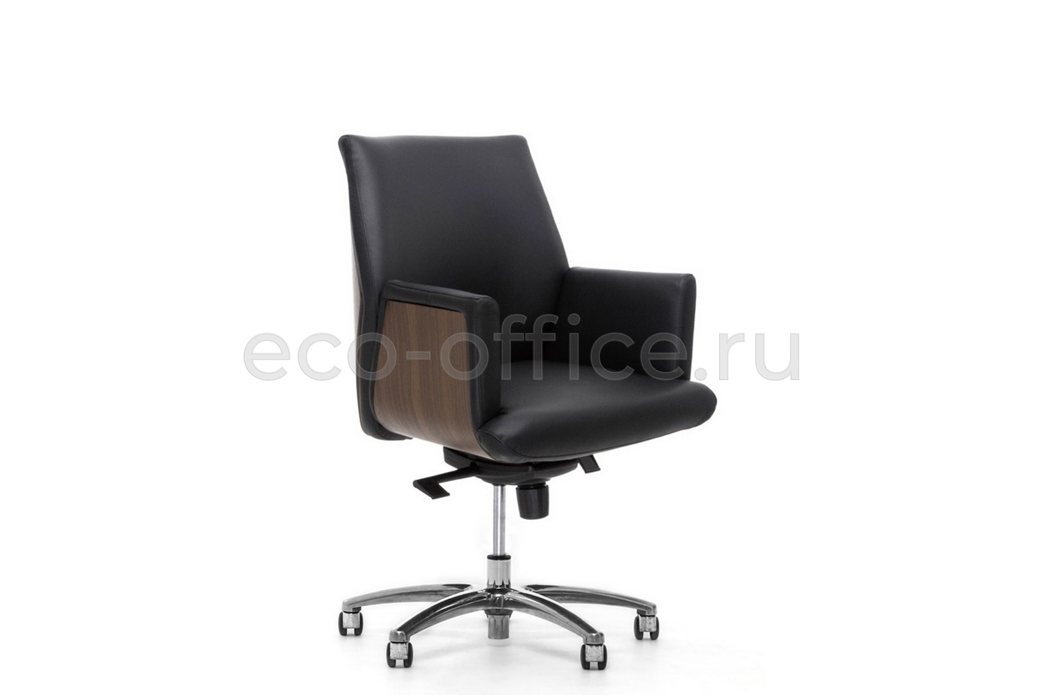 Кресло руководителя Profoffice ZEUS B Орех Чёрная кожа купить в Челябинске