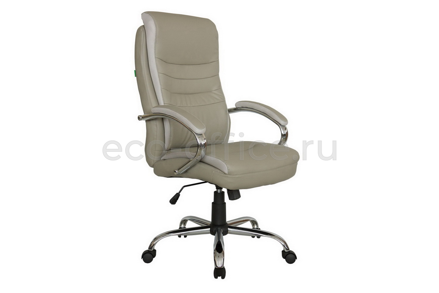 Кресло руководителя RV Chair HOOP 9131 Серо-бежевая экокожа купить в Челябинске