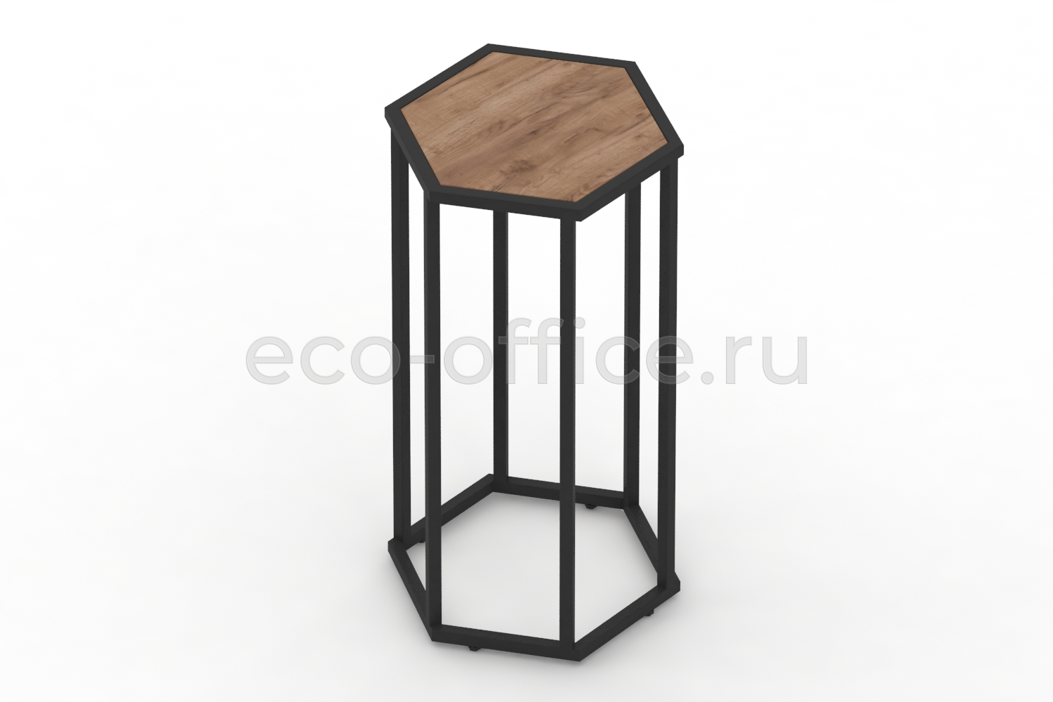 Стол журнальный HEX-800 Дуб Табак / Чёрный металл  стоимость