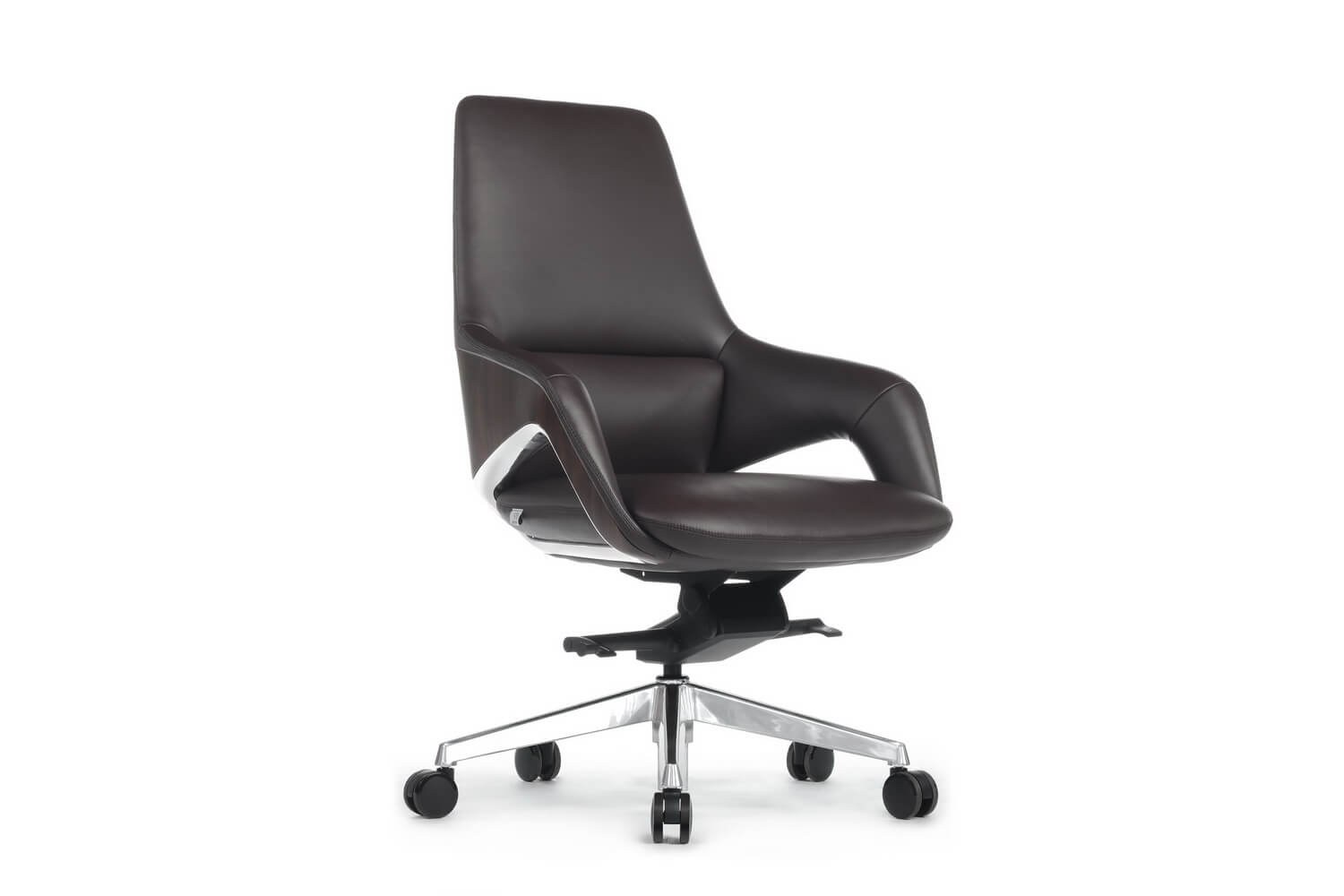 Кресло руководителя RV Design AURA-M FK005-B Тёмно-коричневая кожа купить в Челябинске