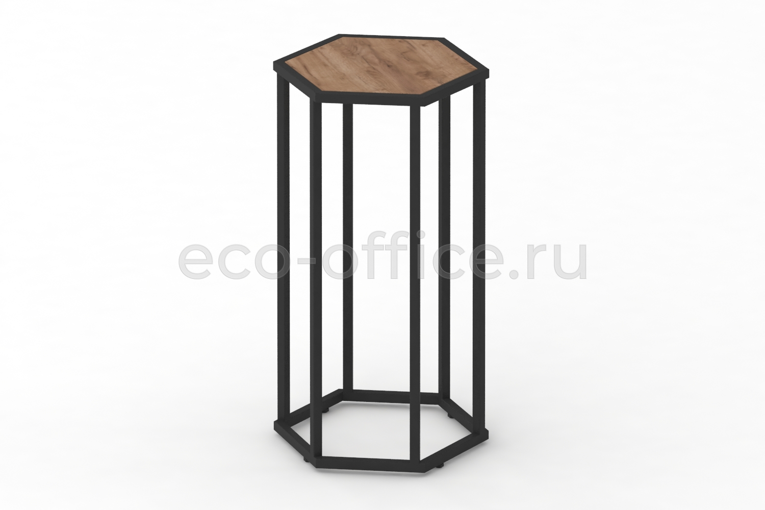 Стол журнальный HEX-800 Дуб Табак / Чёрный металл  стоимость