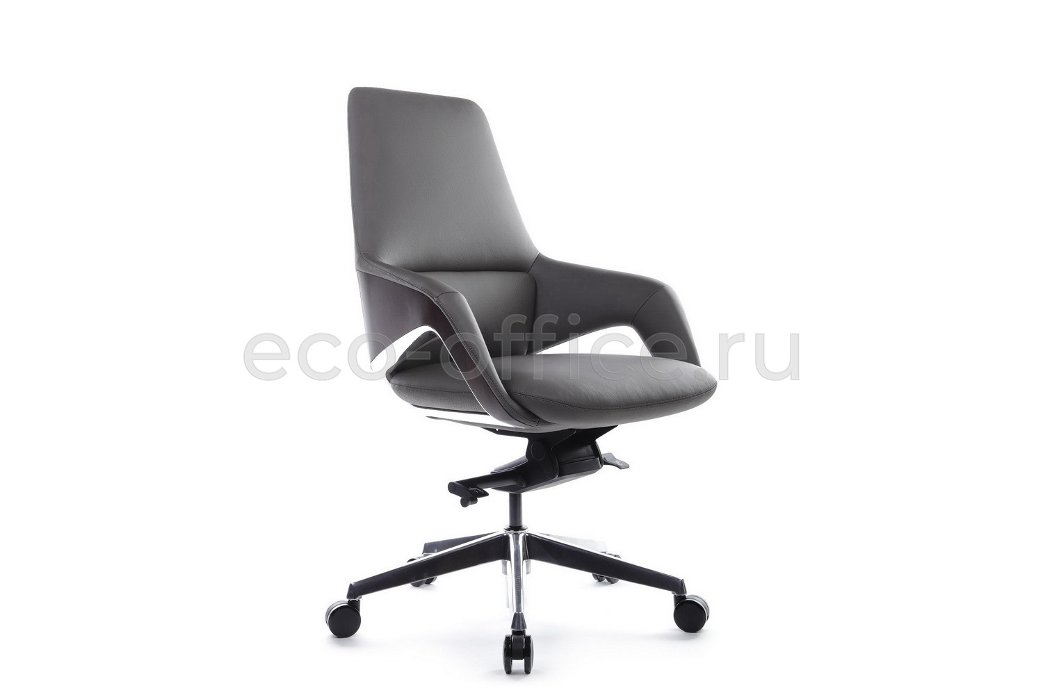 Кресло руководителя RV Design AURA-M FK005-B Антрацит кожа купить в Челябинске
