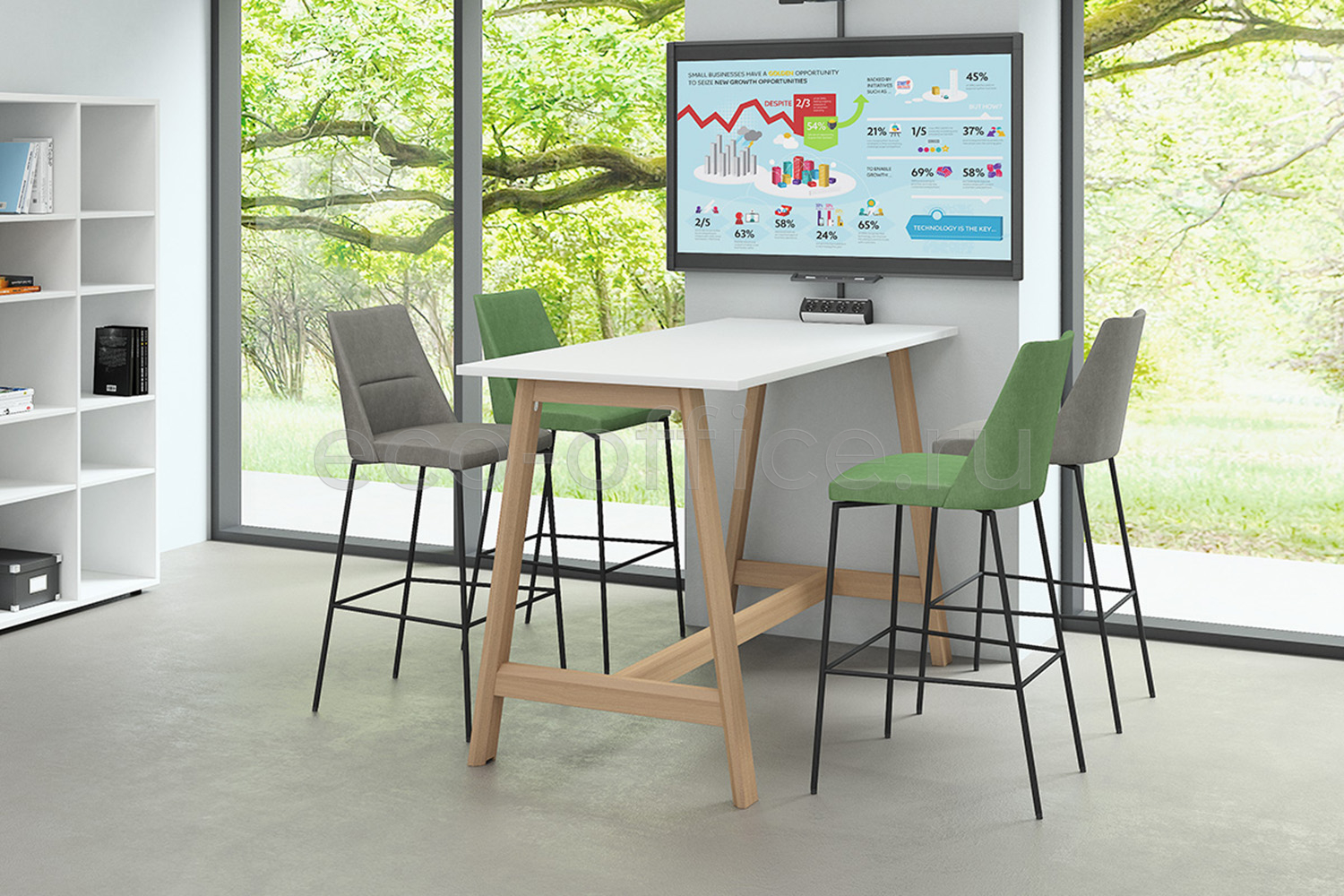 Столы для переговоров ARTWOOD High Белый купить в Челябинске