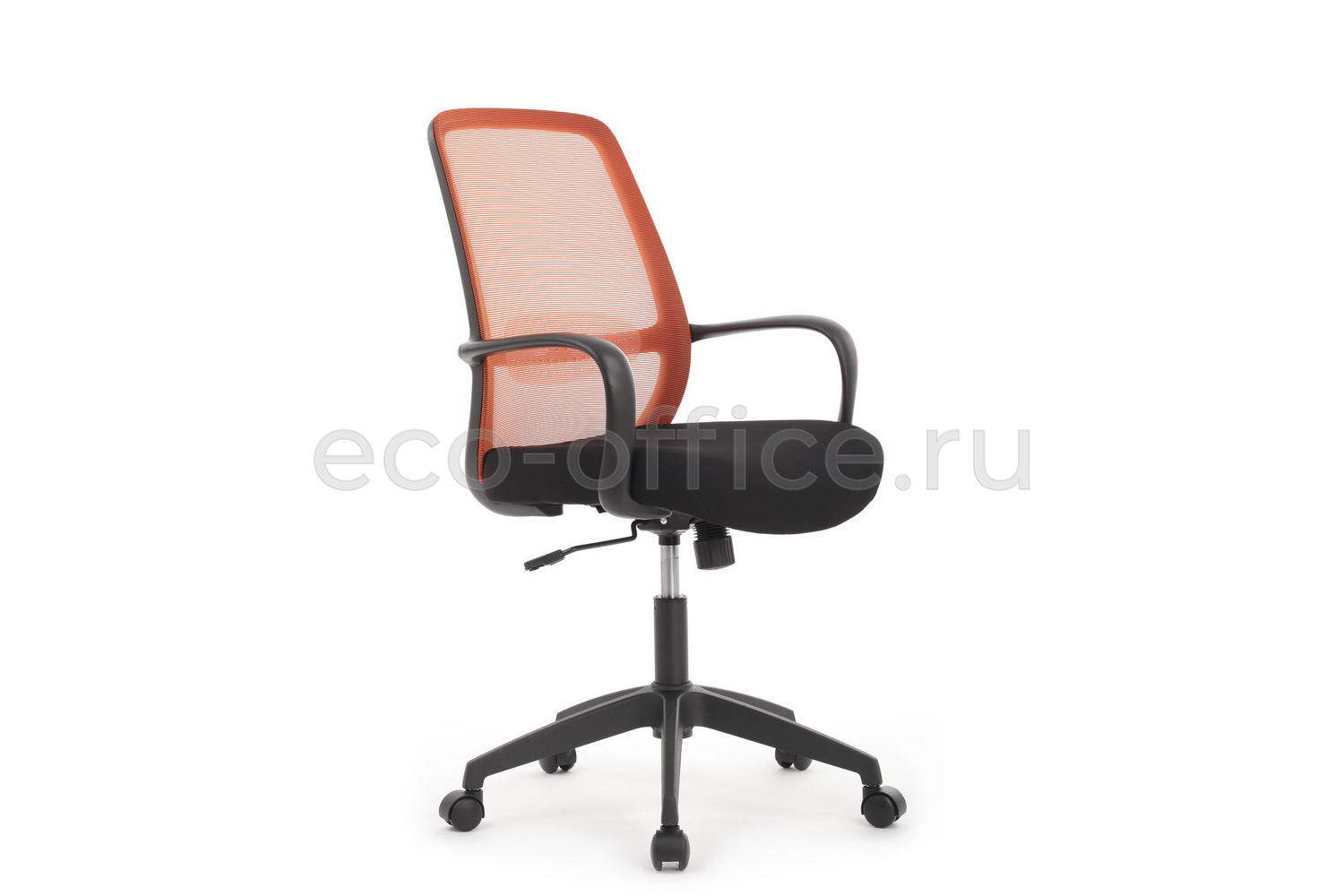 Кресло RV Design FAST W-207 Чёрный пластик / Оранжевая ткань купить в Челябинске