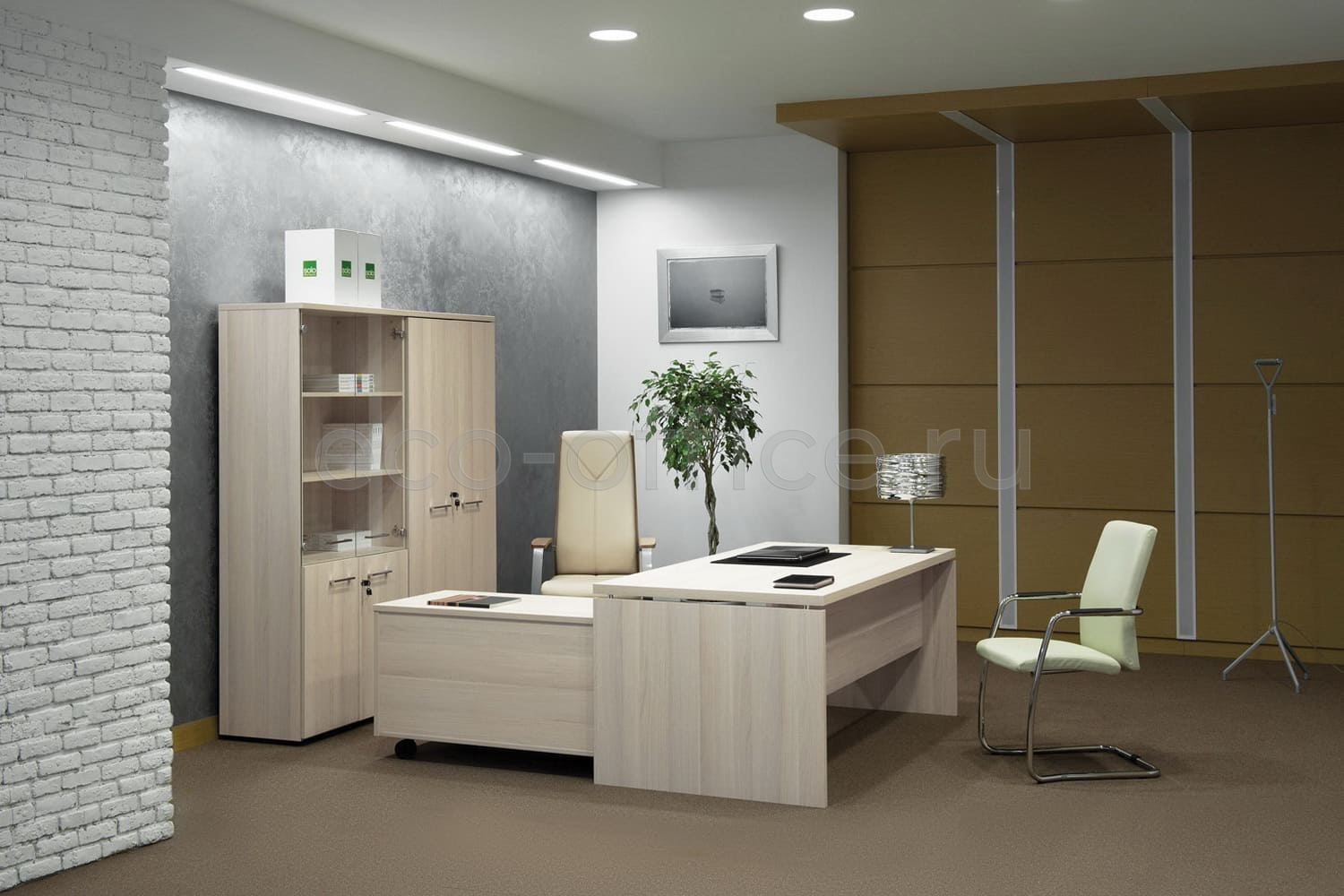 Кабинет руководителя FERMO WOOD Дуб Светлый купить в Челябинске