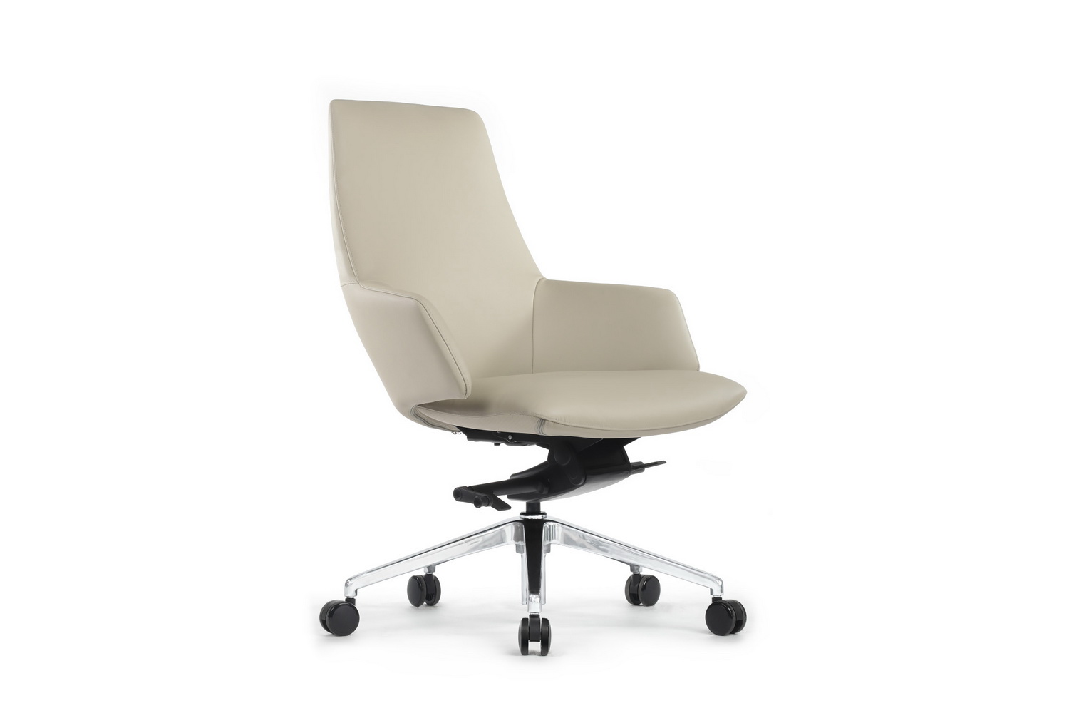 Кресло руководителя RV Design SPELL-M B1719 Светло-серая кожа купить в Челябинске