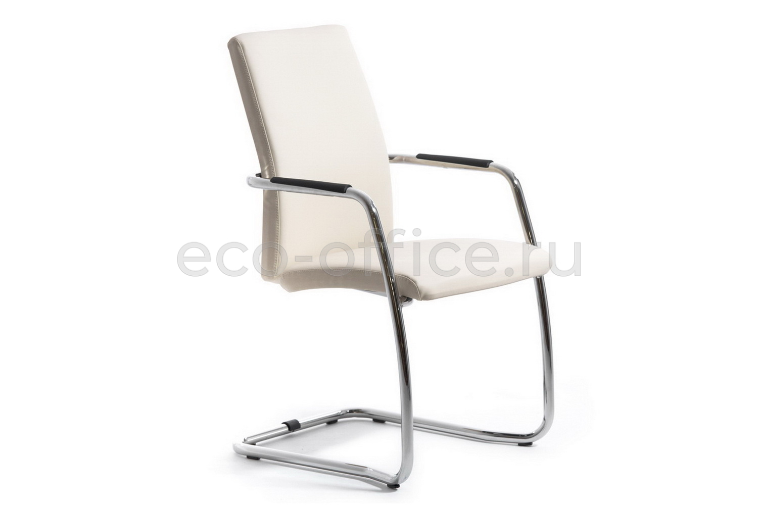 Конференц-кресло Profoffice WELL SEAT на полозьях Бежевая экокожа купить в Челябинске