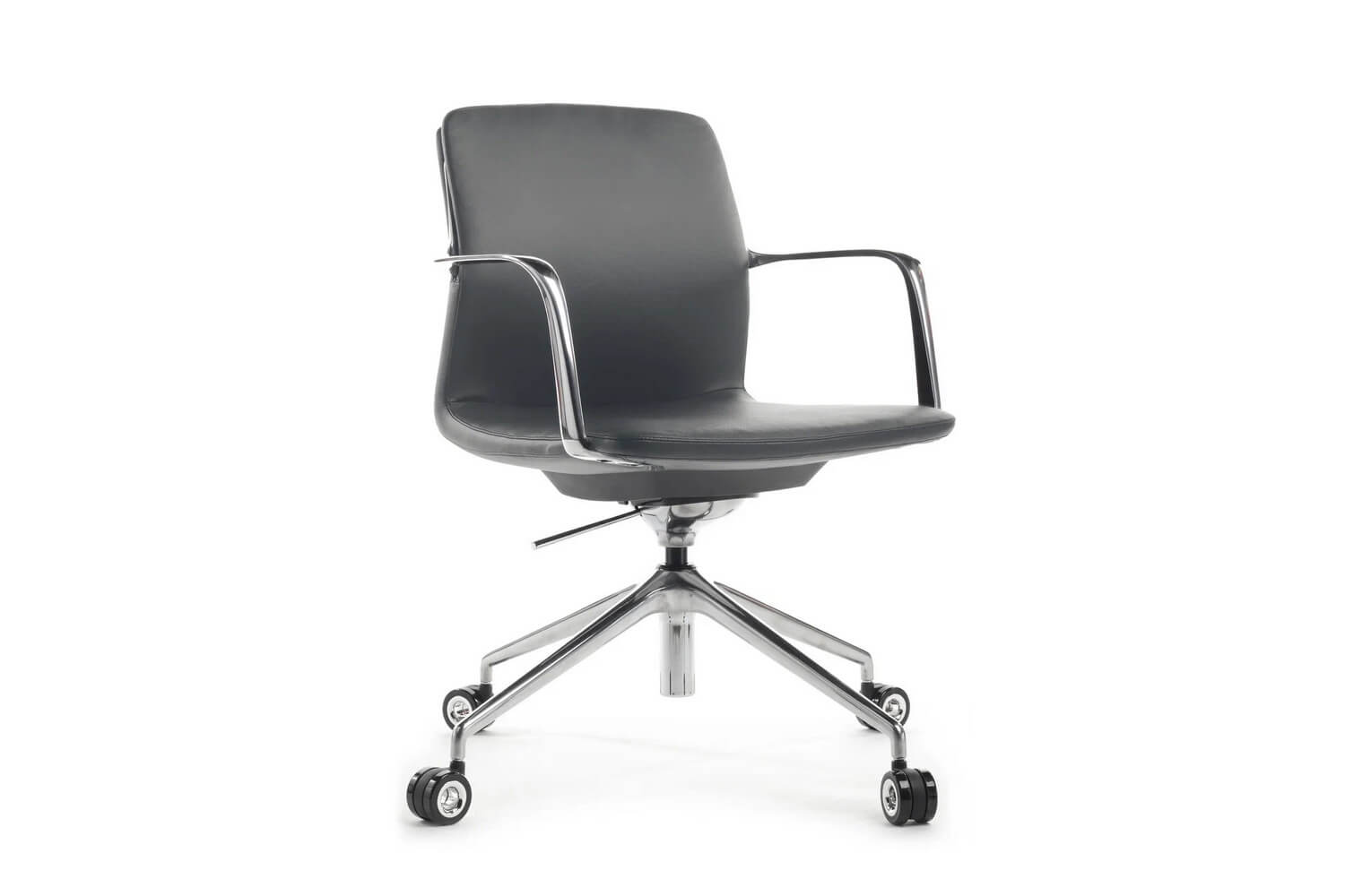 Конференц-кресло RV Design PLAZA-M FK004-B12 Антрацит кожа купить в Челябинске