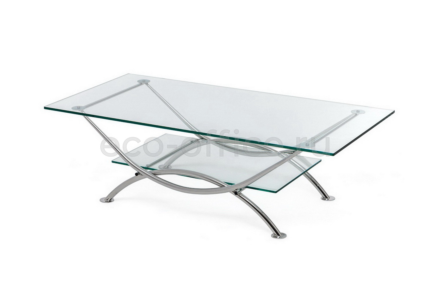 Стол кофейный ARCO clear glass Прозрачное стекло купить в Челябинске