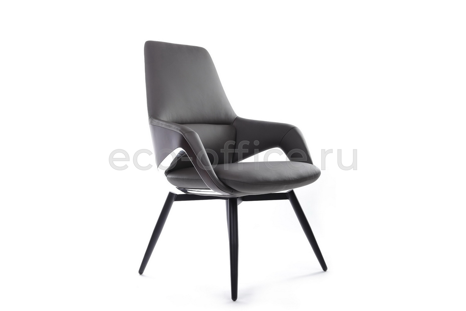 Конференц-кресло RV Design AURA-ST FK005-C Антрацит кожа купить в Челябинске