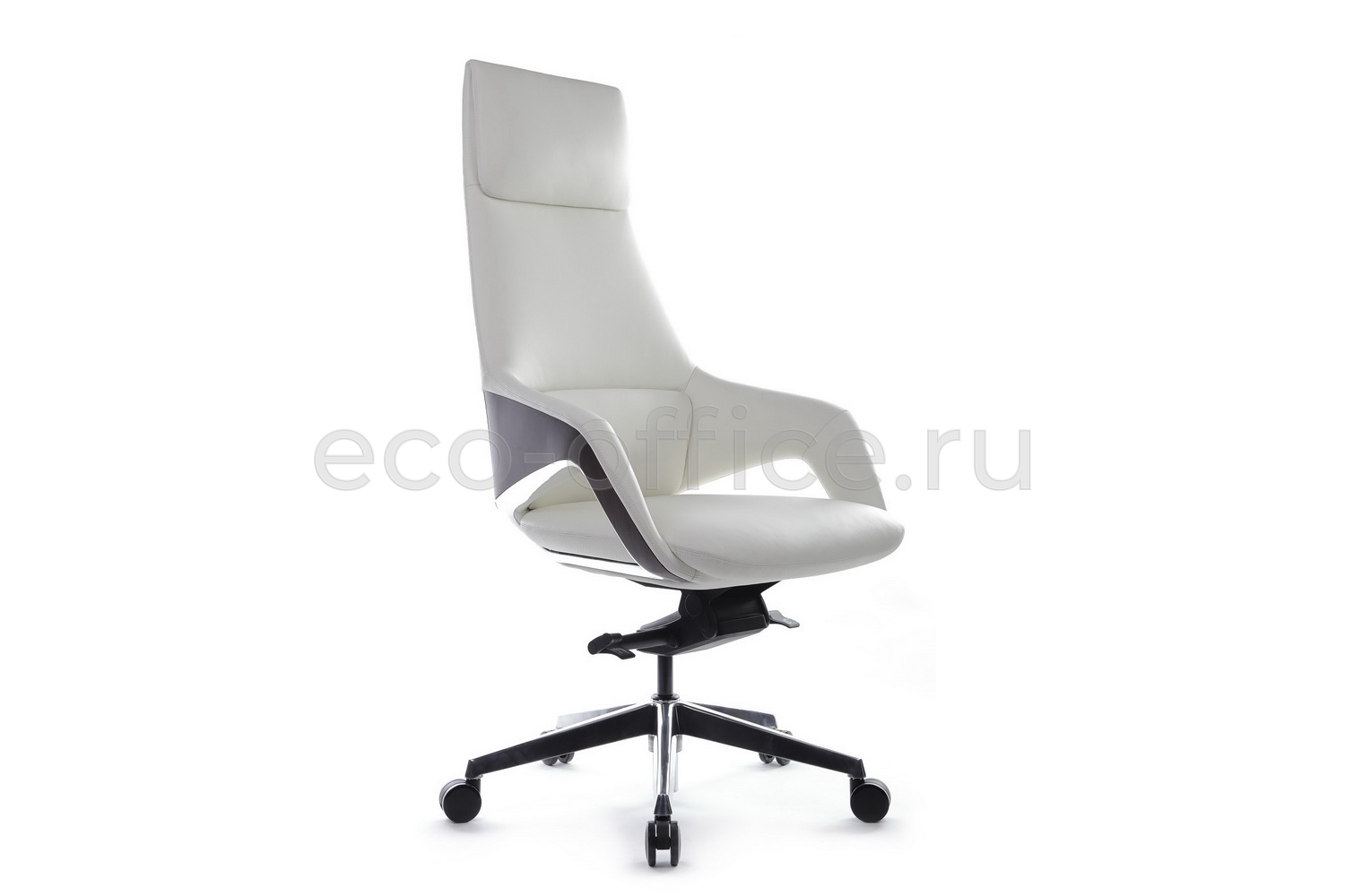 Кресло руководителя RV Design AURA FK005-A Белая кожа купить в Челябинске
