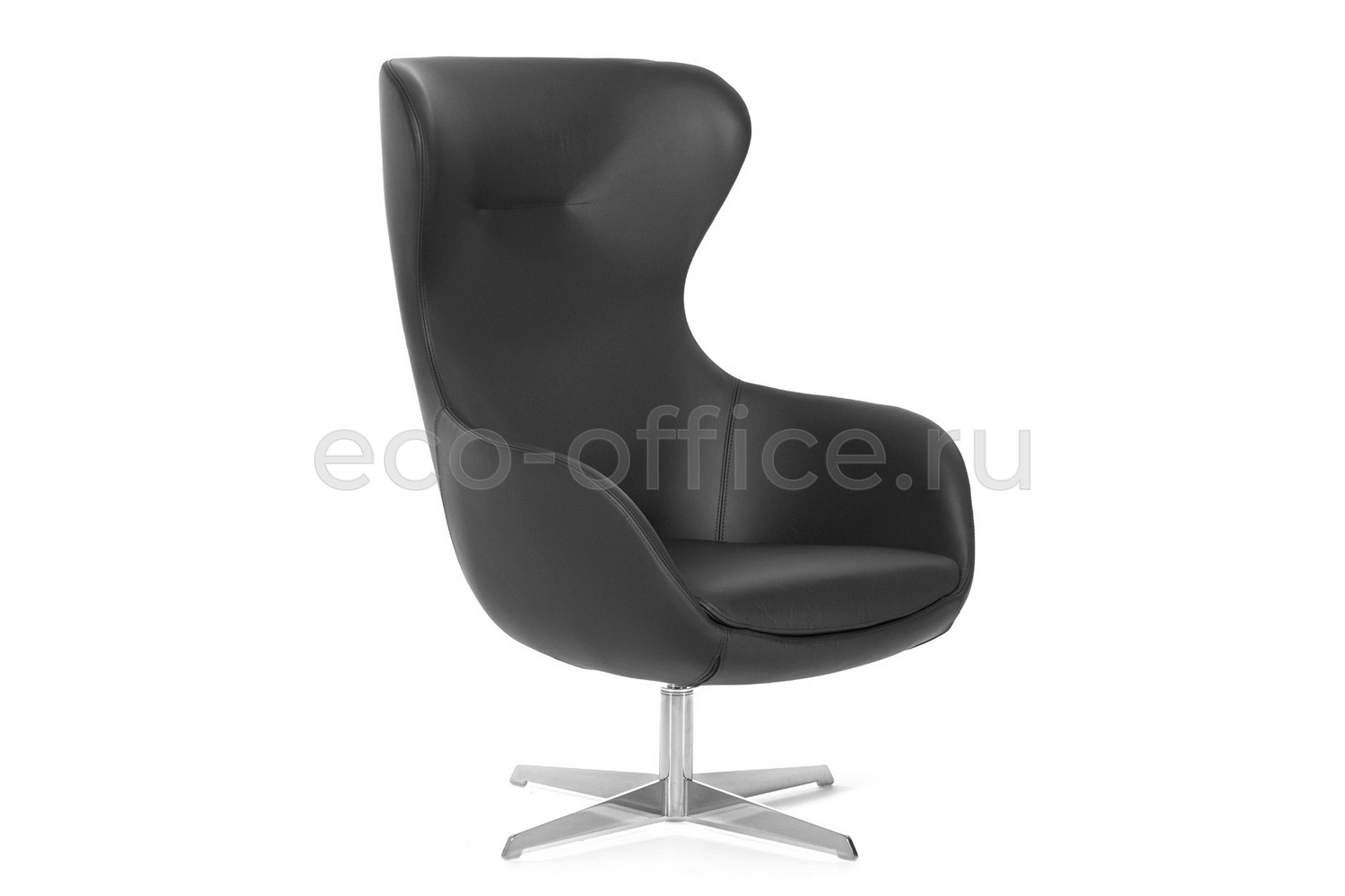 Кресло Profoffice ELEGANCE METAL R7 Dakota black Чёрная кожа купить в Челябинске