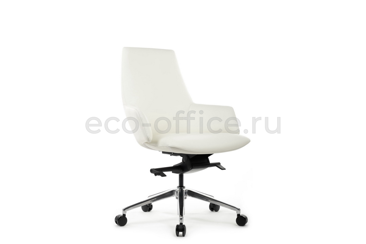 Кресло руководителя RV Design SPELL-M B1719 Белая кожа купить в Челябинске