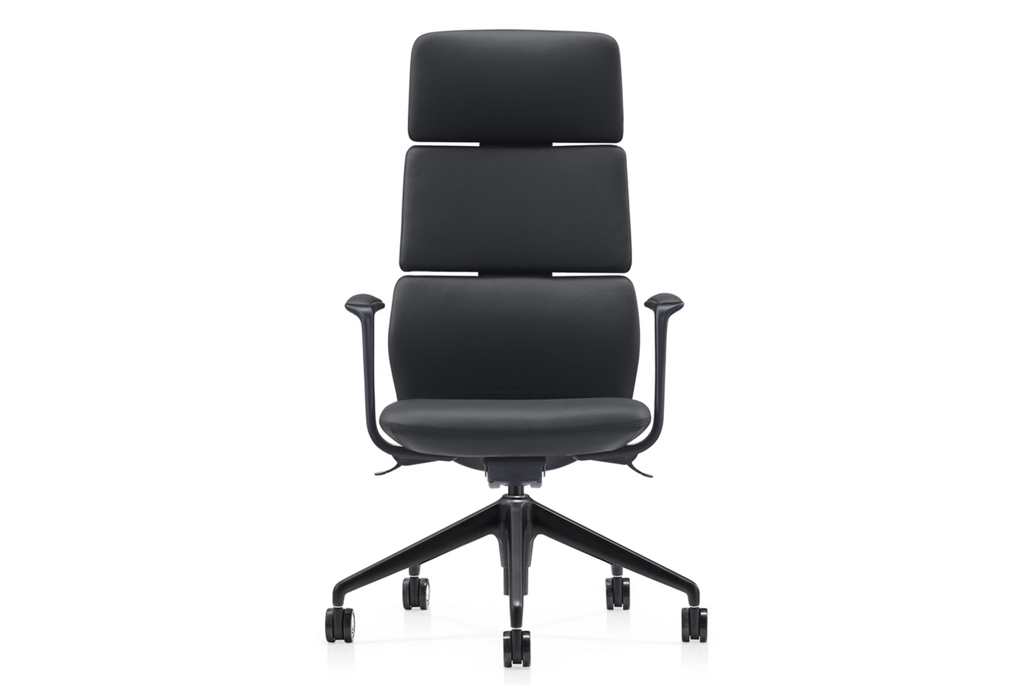 кресло руководителя rv design venetto fk013-a12 чёрная кожа фото