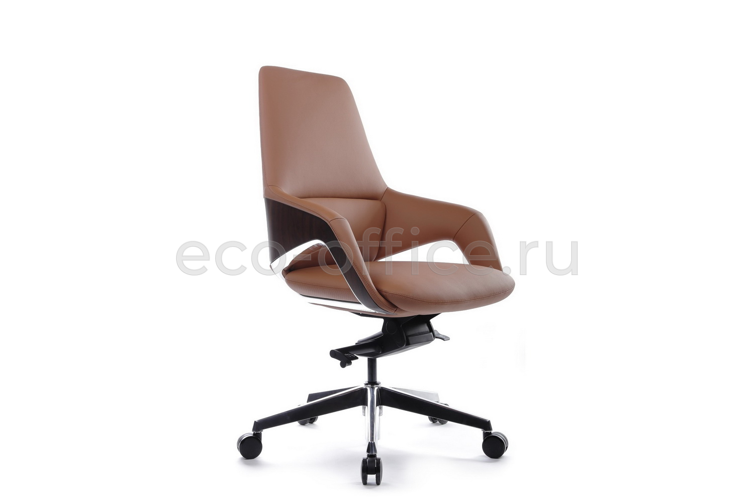 Кресло руководителя RV Design AURA-M FK005-B Светло-коричневая кожа купить в Челябинске