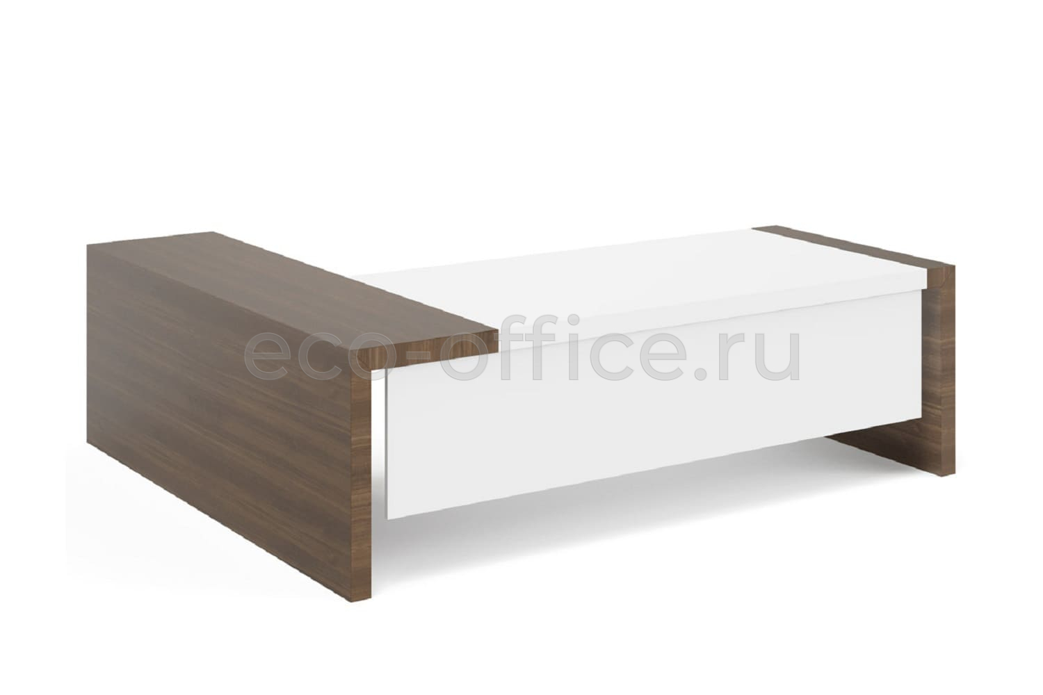 Стол письменный KYO Desk RH L 246+ KYO Front panel Орех / Белый купить в Челябинске