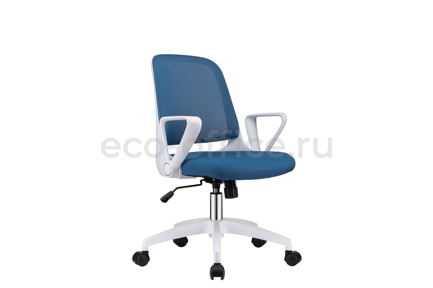 Кресло офисное RV Design W-158 Белый пластик / Синяя сетка купить в Челябинске