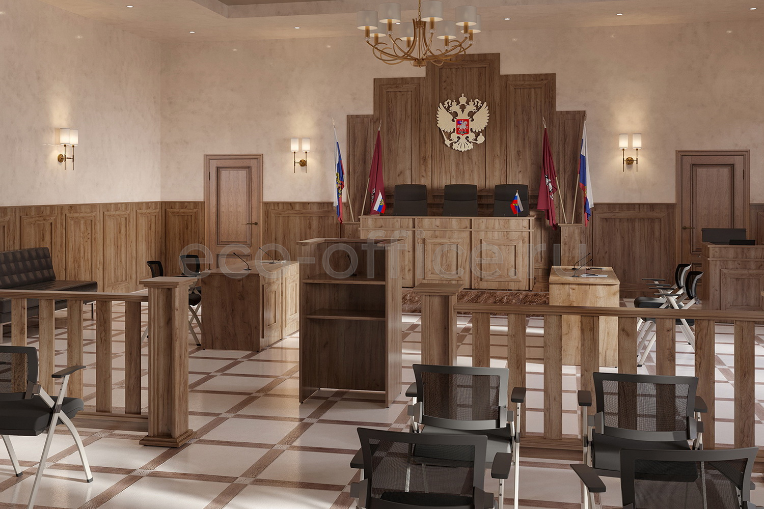 Мебель для залов суда KODEX Дуб Табак купить в Челябинске