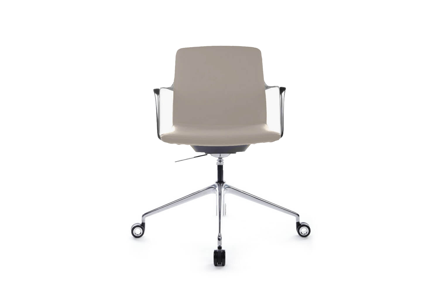 Конференц-кресло RV Design PLAZA-M FK004-B12 Светло-серая кожа  стоимость