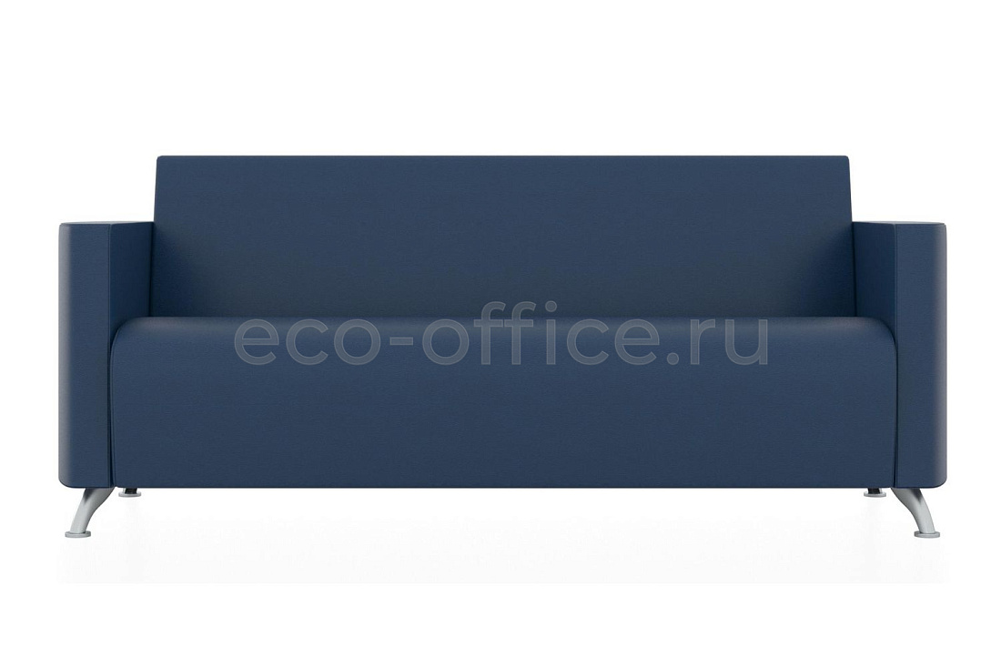 Трехместный диван СИТИ экокожа Euroline 903 Бриллиантово-синий купить в Челябинске