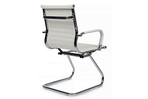 Конференц-кресло RV Chair HUGO 6002-3E Белая экокожа фото