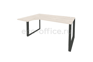 Стол эргономичный левый на О-образном м/к ONIX O.MO-SA-4 (L) Денвер Светлый / Антрацит металл фото