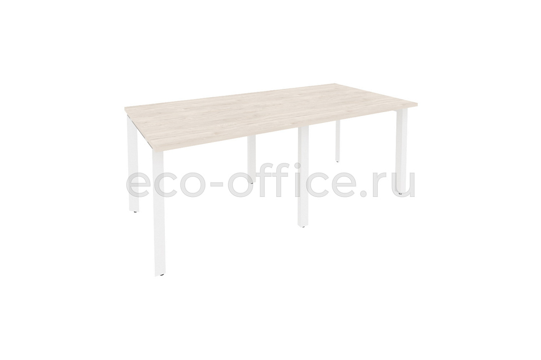 Стол переговорный (2 столешницы) ONIX O.MP-PRG-2.1 Денвер Светлый / Белый металл  купить в Челябинске