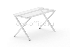 Металлокаркас на X-образных опорах 60x30 для стола 980*720 Белый металл фото