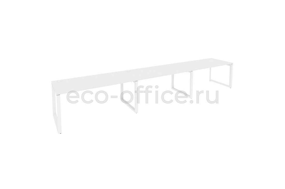 Рабочая станция на O-образном м/к ONIX O.MO-RS-3.4.8 Белый Бриллиант / Белый металл  купить в Челябинске