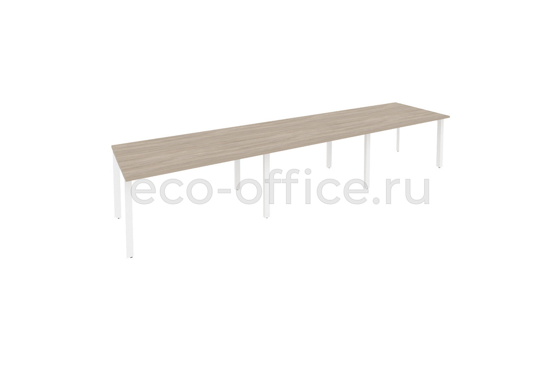 Стол переговорный (3 столешницы) ONIX O.MP-PRG-3.3 Дуб Аттик / Белый металл  купить в Челябинске