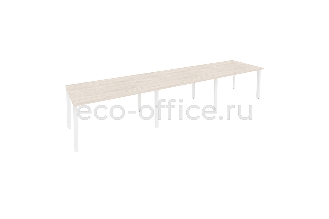 Стол переговорный (3 столешницы) ONIX O.MP-PRG-3.3 Денвер Светлый / Белый металл  купить в Челябинске