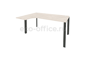 Стол эргономичный левый на П-образном м/к ONIX O.MP-SA-4 (L) Денвер Светлый / Антрацит металл фото
