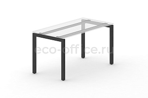 Металлокаркас на П-образных опорах 50x50 для стола 1000*720 Черный металл фото