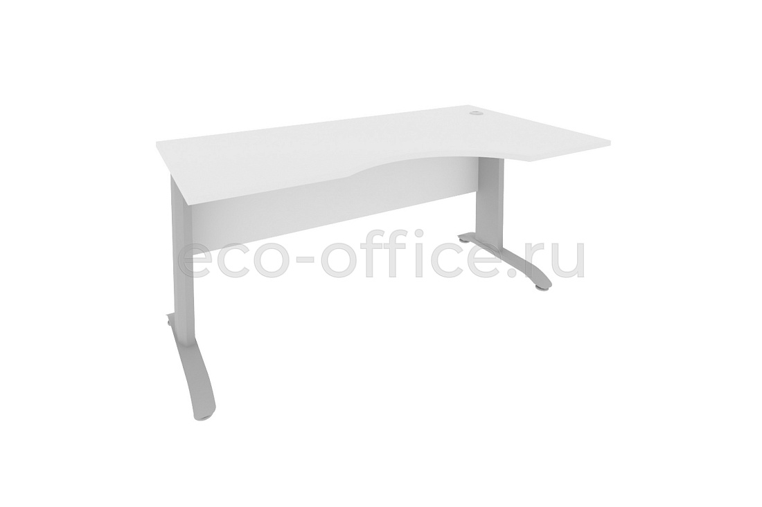 Стол криволинейный правый RIVA Metal ПЛ.СА-1 (R) Белый купить в Челябинске