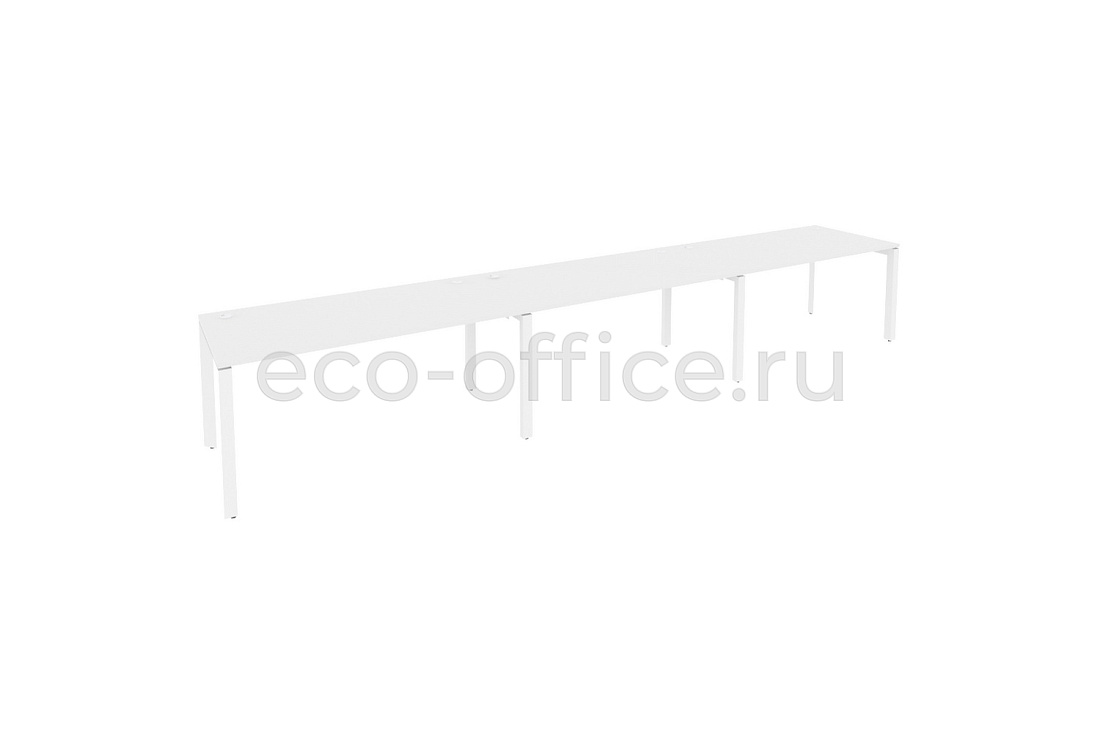 Рабочая станция на П-образном м/к ONIX O.MP-RS-3.4.8 Белый Бриллиант / Белый металл  купить в Челябинске