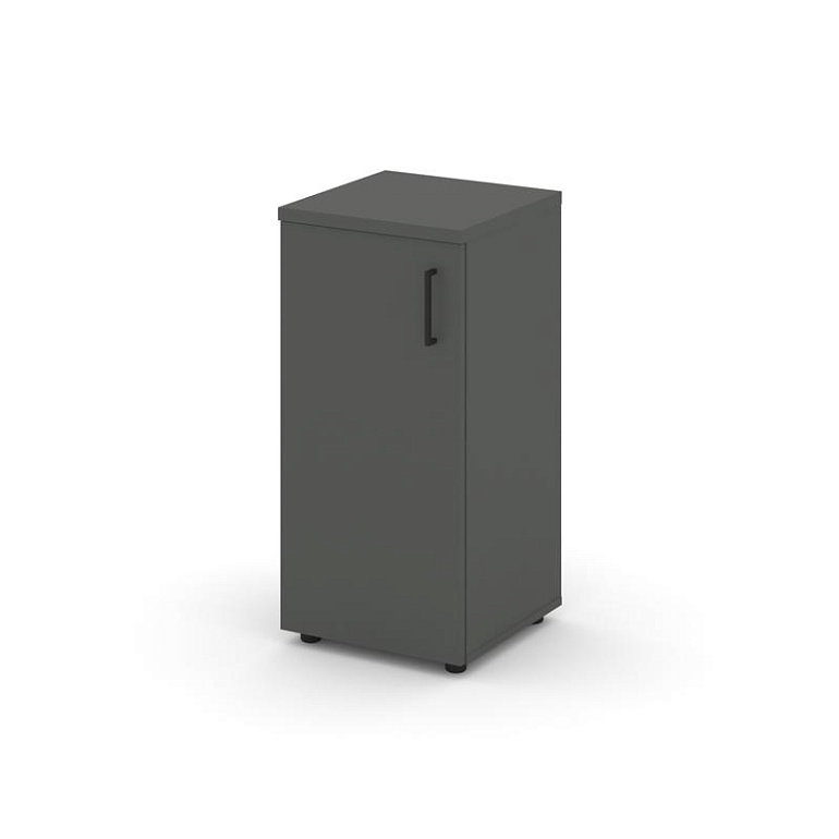 шкаф низкий узкий style project sn.stu-301(l) антрацит/черный ручки фото