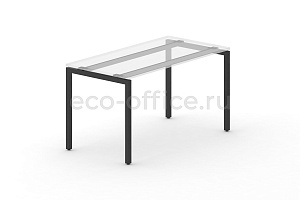 Металлокаркас на П-образных опорах 40x40 для стола 1000*720 Черный металл фото