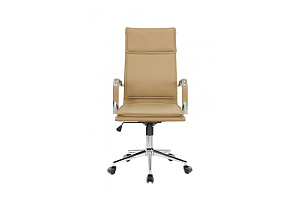 Кресло руководителя RV Chair HUGO 6003-1SEC Бежевая экокожа фото