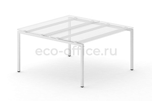 Металлокаркас на П-образных опорах 40x40 для рабочей станции 1000*1475 Белый металл фото