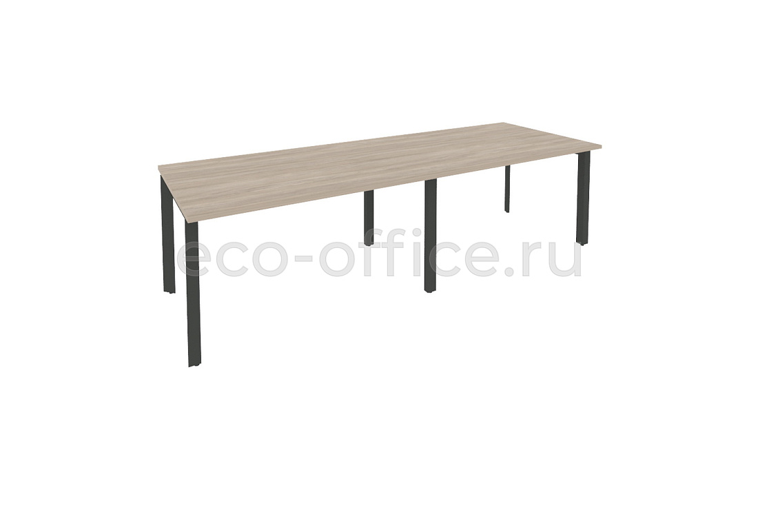 Стол переговорный (2 столешницы) ONIX O.MP-PRG-2.3 Дуб Аттик / Антрацит металл  купить в Челябинске