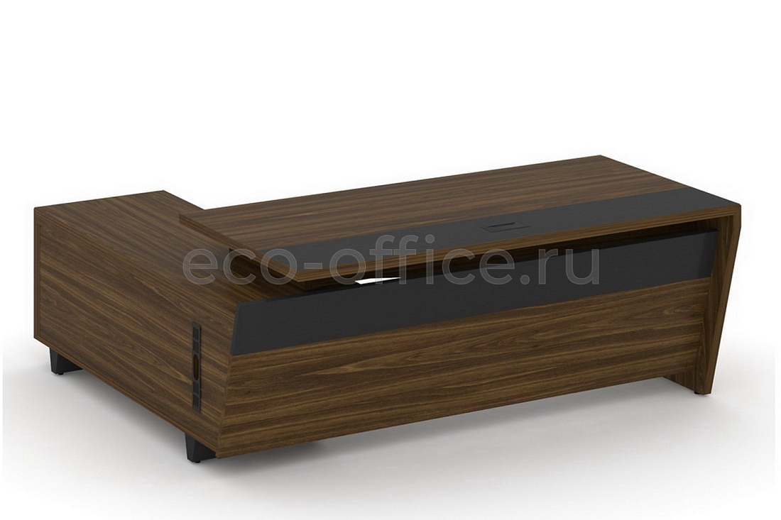 Стол руководителя с опорной тумбой CORNER COR.SRT-20(R) Орех Лоренцо купить в Челябинске