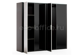 Шкаф для бумаг + гардероб GALA LIB4/899 + LIBW/899 + LIBSH/899 BLACK GLASS купить в Челябинске