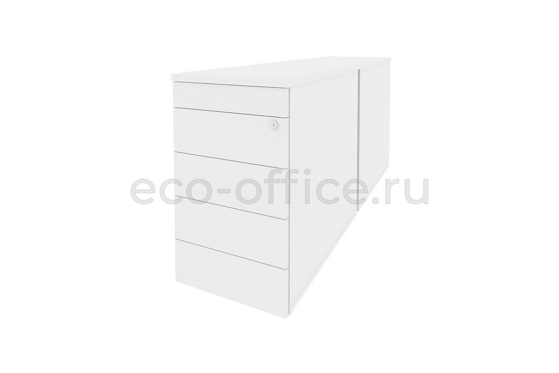 Тумба двойная приставная / опорная (TIP-ON) ONIX O.TPO-2.8 TIP Белый Бриллиант купить в Челябинске