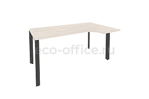 Стол эргономичный правый на П-образном м/к ONIX O.MP-SA-1 (R) Денвер Светлый / Антрацит металл фото