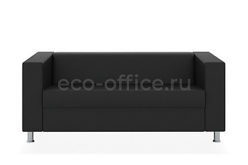 Трехместный диван АПОЛЛО экокожа Euroline 9100 Чёрный купить в Челябинске